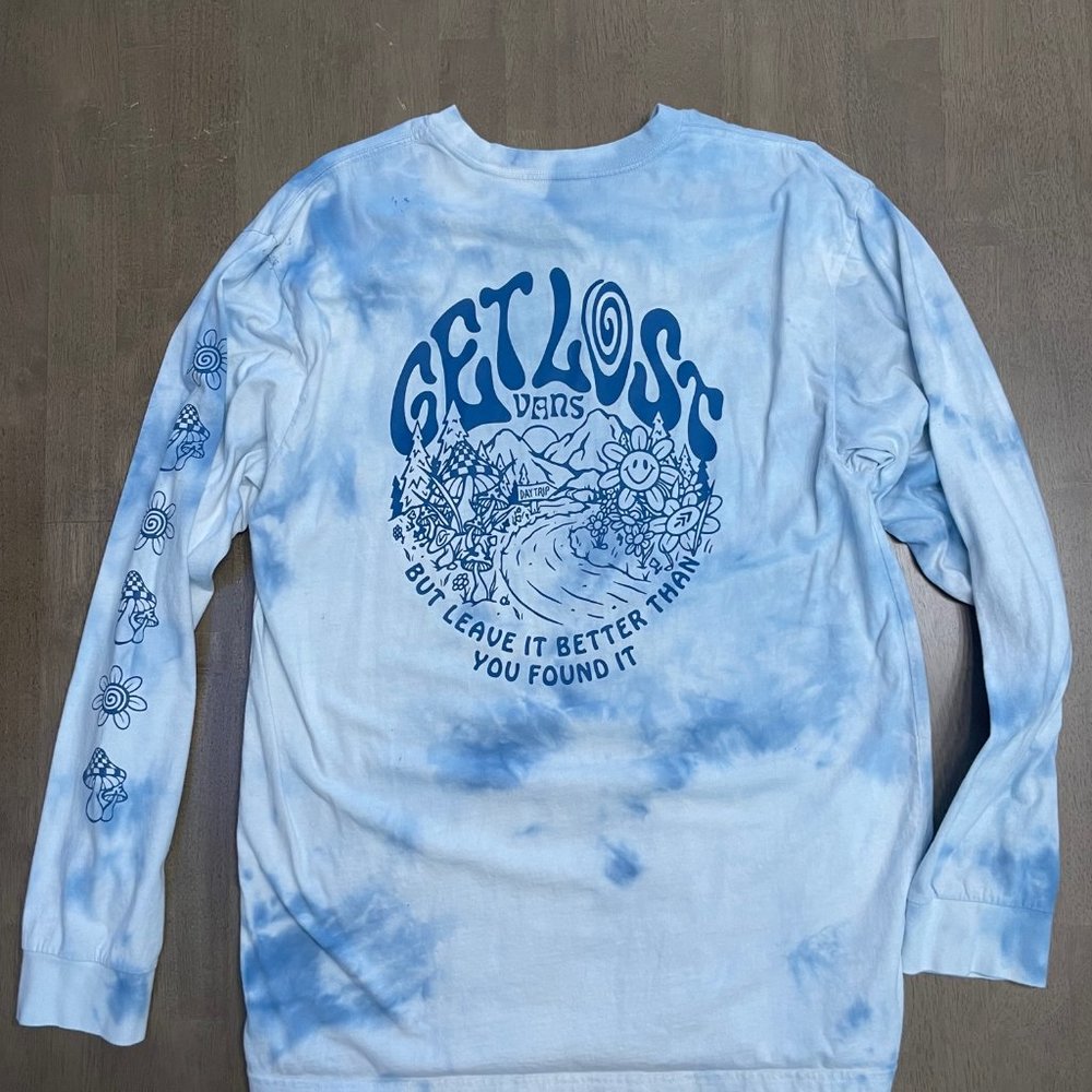 Vans Parks Project Get Lost (Moroccan/Blue Tie-Dye) Long Sleeve Shirt - Large